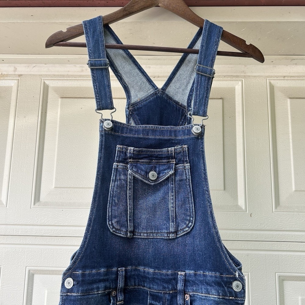American Eagle Overalls Womens XS Blue Denim Skinny Stretch Dark Wash 28x30